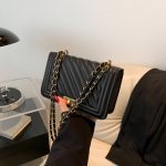 Wholesale Women Pu Leather Qulited Square Mini Fashion Chain Crossbody Bag