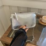 Wholesale Women Fashion Solid Color Envelope Chain Crossbody Bag