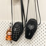 Wholesale Women Fashion Gothic Halloween Embroidered Spider Skull Crossbody Bag