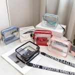 Wholesale Women Fashion Casual Solid Color Transparent Crossbody Bag - Image 2