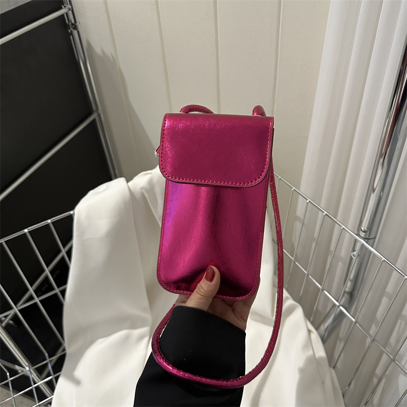 main_0-1116 Women Casual Simple Solid Color Mobile Phone Crossbody Bag - Image 1