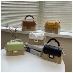 Wholesale Summer Straw Woven Women Flap Square Crossbody Bag - Image 2