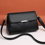 Wholesale Women Casual Solid Color Leather Pu Crossbody Bag
