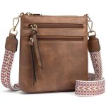 Women Multi-Zipper Pocket Vertical Crossbody Bag