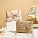 Wholesale Fashion Women Summer Vacation Straw Woven Messenger Bag