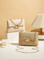 Fashion Women Summer Vacation Straw Woven Messenger Bag