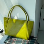 Wholesale Women Casual Simple Solid Color Large Capacity Tote Bag