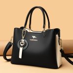 Wholesale Women Fashion Casual Contrast Color Large Capacity Handbag - Image 2
