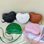 Wholesale Women Fashion Solid Color Embroidered Love Crossbody Bag - Image 2