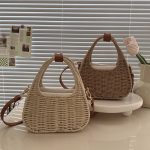 Wholesale Women Fashion Casual Straw Woven Beach Crossbody Bag - Image 2