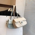 Wholesale Fashion Solid Color Embroidery Square Crossbody Bag - Image 4