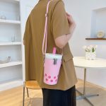 Wholesale Women Simple Creative Milk Tea Style Zipper Crossbody Bag - Image 3