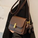 Women Fashion Simple Solid Color Small Square Crossbody Bag - Image 2