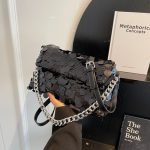Women Fashion Simple Sequins Square Chain Crossbody Bag - Image 2