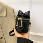 Wholesale Fashion Cute Mini Solid Color Bowknot Zipper Cylindrical Crossbody Bag - Image 2