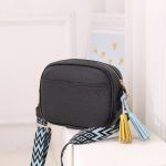 Wholesale Women Fashion Square Wide Strap Pendant Crossbody Bag