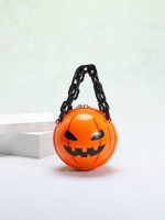 Wholesale Fashion Creative Funny Halloween Pumpkin Devil Acrylic Chain Crossbody Bag - Image 2