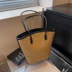 Wholesale Women Fashion Casual Large Capacity Straw Woven Tote Bag Set