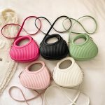 Wholesale Summer Women Fashion Solid Color Irregular Three-Dimensional Stripe PU Shoulder Crossbody Bag