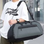 Wholesale Men Leisure Sports Basic Dry And Wet Separation Large Capacity Oxford Duffle Bag - Image 2