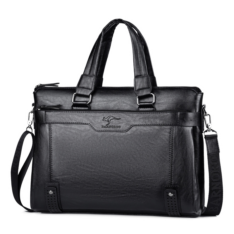 main_0-1309 Wholesale Men'S Fashion Casual Soft Leather Portable Shoulder Handbag Briefcases Bags - Image 1
