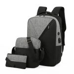 Wholesale 3 In 1 Casual Design Color Blocking Canvas Backpack