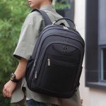 Men Leisure Outdoor Office Commuter Solid Color Oxford Big Backpacks Bag