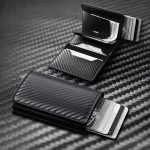 Men'S Fashion Solid Color Rfid Multi-Card Ultra-Thin Carbon Fiber Card Holder Wallet - Image 3