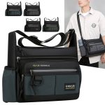 Men Fashion Casual Large Capacity Multi-Layer Oxford Business Crossbody Bag
