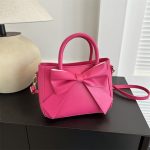 Wholesale Women Fashion Casual Solid Color Bowknot Square Handbag