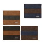 Men Short Style Multi-Card Large Capacity Frosted Color Blocking Wallet