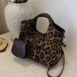 Wholesale Women Fashion Casual Leopard Print Handbag
