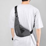 Men Casual Sports Commuter Letter Chest Bag - Image 4