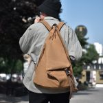 Men Leisure Sports Commuter Solid Color Canvas Backpacks Bag - Image 2