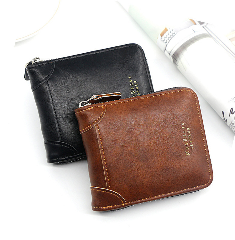main_0-1388 Wholesale Men Casual Fashion Large-Capacity Multi-Card Zipper Wallet - Image 1