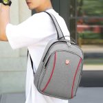 Wholesale Men Leisure Outdoor Office Commuter Stripe Oxford Backpacks Bag