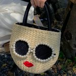 Wholesale Bohemian Creative Glasses Red Lip Woven Handbags
