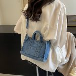 Street Retro Large Capacity Denim Handbags - Image 2