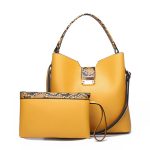 Wholesale Women Fashion Casual Solid Color 2-Piece Set Handbag