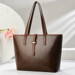 Wholesale Women Fashion Casual Solid Color Large Capacity Tote Bag - Image 4