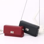 Women Fashion Casual Simple Solid Color Chain Small Square Shoulder Bag - Image 2