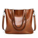 Wholesale Women Vintage Style Oil Wax Tote PU Handbag