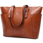 Wholesale Fashion Women Vintage Oil Wax Leather Large Capacity Tote Bag