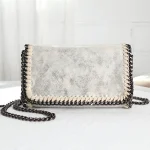 Wholesale Women Fashion Simple Solid Color Woven Chain Crossbody Bag - Image 2