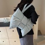 Wholesale Women Fashion Elegant Solid Color Bowknot Nylon Cloth Shoulder Bag - Image 2