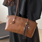 Wholesale Women Casual Solid Color Baseball Pendant Large Capacity Tote Bag - Image 3