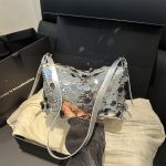 Wholesale Women Fashion Solid Color Sequin Shoulder Bag - Image 2