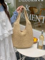 Wholesale Women Fashion Casual Vacation Straw Woven Large Capacity Tote Bag - Image 2