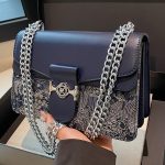 Wholesale Women Fashion Printed Chain Small Square Shoulder Bag