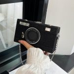 Women Fashion Creative Camera-Shaped Chain Shoulder Bag
